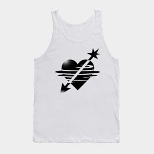 heart pierced by arrow Tank Top